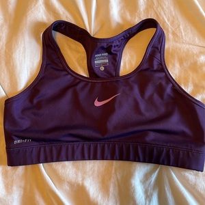 Nike swoosh sports bra L